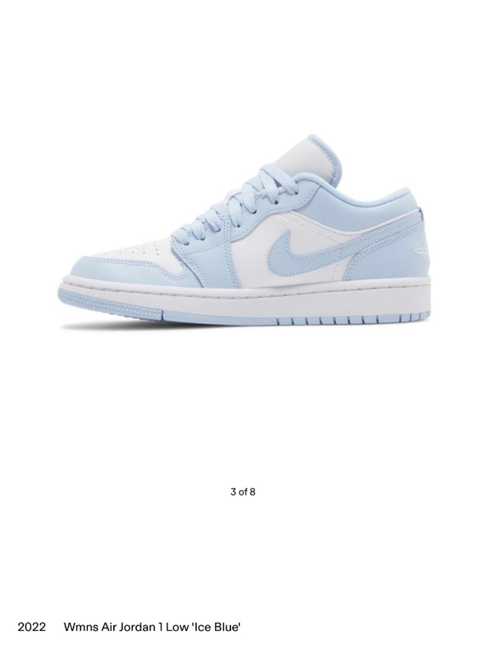Women's Air Jordan 1 Low "Ice Blue" - Picture 2 of 5